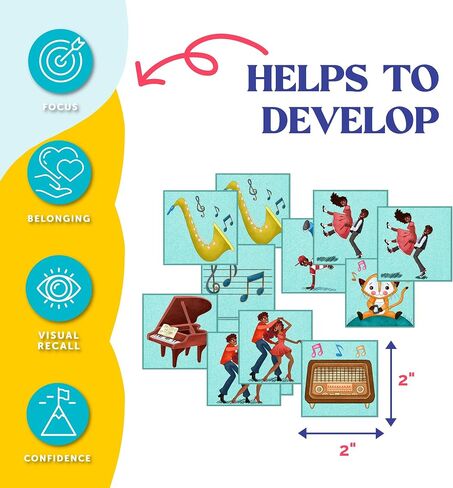 Upbounders- Musical Crossroads - Memory Matching Game for Toddlers - 24 Playing Card Pairs - Sweet Music Game Kids - Piano Singing - Ages 3+ in Saudi Arabia