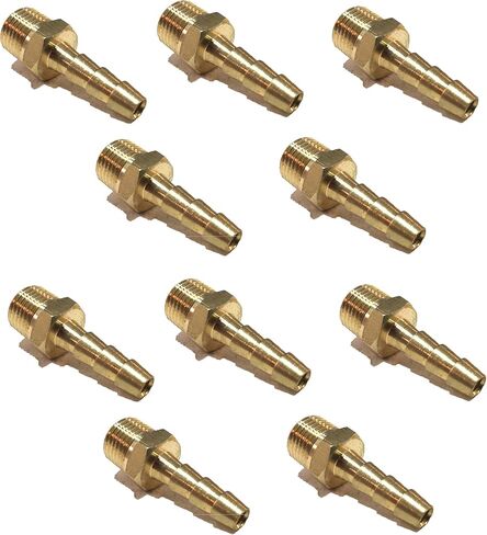 3/16 "معرف خرطوم إلى 1/8" ذكر NPT MNPT تركيب نحاسي مستقيم الوقود / الهواء / الماء / الزيت / الغاز / WOG (25) in Saudi Arabia