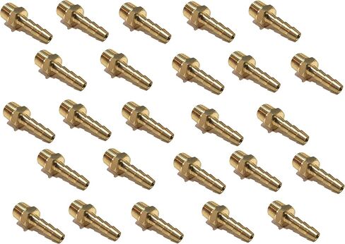 3/16 "معرف خرطوم إلى 1/8" ذكر NPT MNPT تركيب نحاسي مستقيم الوقود / الهواء / الماء / الزيت / الغاز / WOG (25) in Saudi Arabia