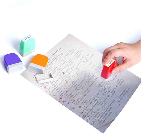 8 قطع من طوابع المعلم بالحبر الذاتي، مجموعة رسائل تحفيزية، طوابع درجات ملونة لطلاب الفصول المدرسية، مكافأة الواجبات المنزلية، لوازم مدرس المدرسة، طوابع قرطاسية مكتبية مع صينية in Kuwait