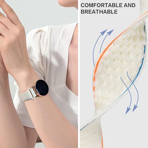 6 قطع من أحزمة الساعات المصنوعة من النايلون المطاطي المتوافقة مع أحزمة ساعة Samsung Galaxy Active 2/ساعة Galaxy Watch 4 مقاس 40 مم 44 مم/ساعة Galaxy Watch 5 حزام/ساعة 5 Pro/Galaxy Watch 3 41 مم/Active 40 مم، 20 مم حزام حلقة مطاطي للرجال والنساء in Kuwait