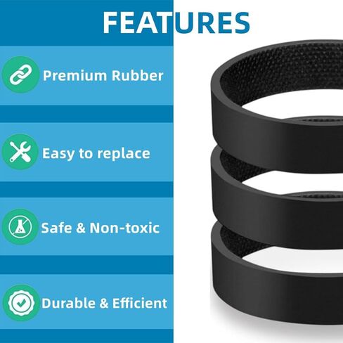 أحزمة بديلة للمكنسة الكهربائية كيربي سنتريا، أفالير 2، جي 3، جي 4، جي 5، جي 6، جي 7 وألتميت جي، قطعة بديلة 301291، عبوة من 3 قطع in Kuwait