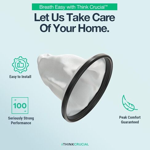 Think Crucial Replacement for Hoover Commercial Backpack Cloth Reusable Vacuum Cleaner Bag Fits Lightweight Backpack Vacuum C2401, Compare to Part # 2KE2105000 2-KE2105-000 in Kuwait