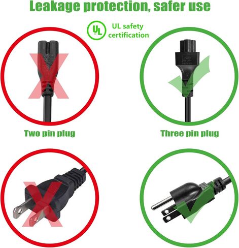 3 Prong AC Laptop Power Cord Cable for Dell IBM Hp Compaq Asus Sony Toshiba Lenovo Acer Gateway Notebook Computer Charger Spare: IEC-60320 IEC320 C5 to NEMA 5-15PCable de alimentación(3-FEET) in Saudi Arabia