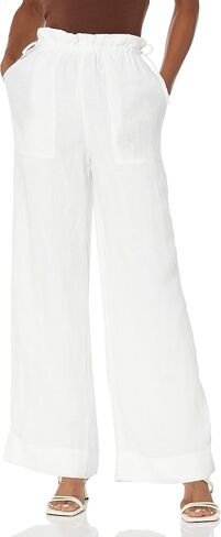 Club Monaco Women's Linen Side Tie Pant in Saudi Arabia