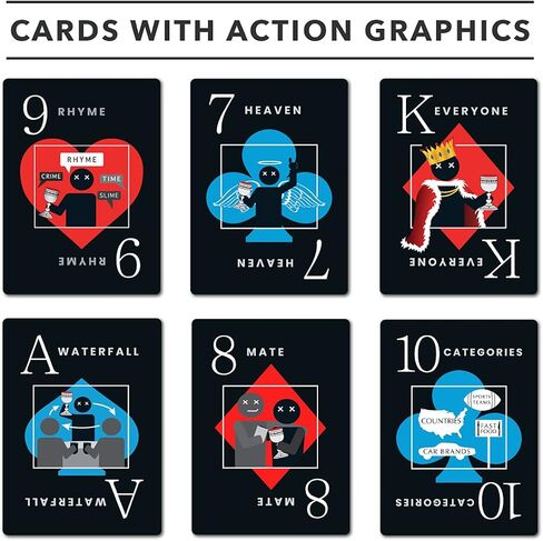 The Party Card Game - A Fun Card Game for Any College Party, Birthday Parties, Friends Game Night with Waterproof Playing Cards in Saudi Arabia
