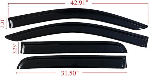 Auto Ventvisor for Chevrolet/GMC Colorado/Canyon Crew Cab 2015-2022 Windows Visor Rain Guards, Side Window Wind Deflectors, Smoke Tinted Black Door Visor Sunshade in Saudi Arabia
