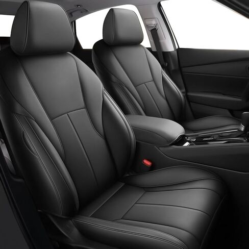 أغطية مقاعد AOMSAZTO مناسبة حسب الطلب لعام 2023 2024 Honda Accord من الجلد الصناعي مجموعة كاملة متوافقة مع وسادة هوائية مضادة للماء وواقي مقعد خلفي مقسم باللون الأسود (EX، EX-L Hybrid، Sport Hybrid، Touring Hybrid) in Saudi Arabia
