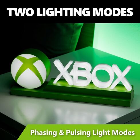 Paladone Green Xbox Icons Light, Dynamic Phasing and Pulsing Light Modes, Officially Licensed Gaming Setup Accessories, 11.8" in Saudi Arabia