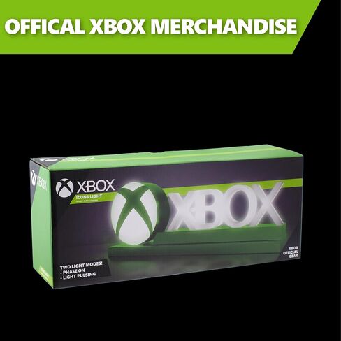 Paladone Green Xbox Icons Light, Dynamic Phasing and Pulsing Light Modes, Officially Licensed Gaming Setup Accessories, 11.8" in Saudi Arabia