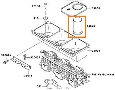 JSP Brand DUCT FLAME ARRESTOR Fits KAWASAKI JETSKI 98-03 1100 ZXI 99-06 900 STX 14073-3751 14073-3772 Multipack (1) in Kuwait