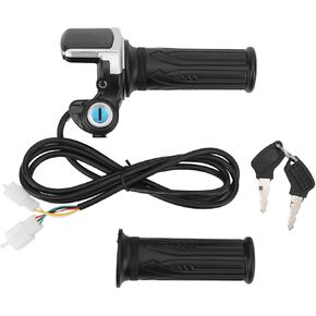 E Bike Throttle Grip Set, High Strength Electric Bike Throttle Grip Lock Key Set LED Indicator for Motorcycle Scooter 48V in Kuwait