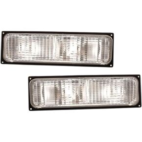 2pcs السائق اليسرى الأمامي وجانب الراكب الأيمن إشارة العدسة الإشارة ل chevy لـ C/K 1500/2500/3500 1988-1989 ، ل GMC لـ C/K 1500/2500/3500 1988-1989 in Kuwait