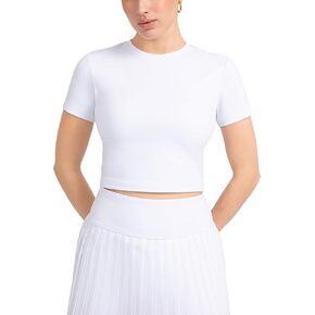 YITTY Active Women's Ultraluxe Essential Crop Tee, Athleisure, 4-Way-Stretch in Saudi Arabia