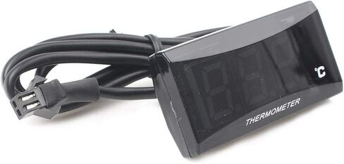 CNFANG4 دراجة نارية رقمية درجة حرارة الماء مقياس درجة حرارة مقياس الرطوبة مقياس درجة حرارة الرطوبة لمعظم الدراجات النارية 12 فولت ، الأزرق in Kuwait