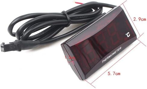 CNFANG4 دراجة نارية رقمية درجة حرارة الماء مقياس درجة حرارة مقياس الرطوبة مقياس درجة حرارة الرطوبة لمعظم الدراجات النارية 12 فولت ، الأزرق in Kuwait