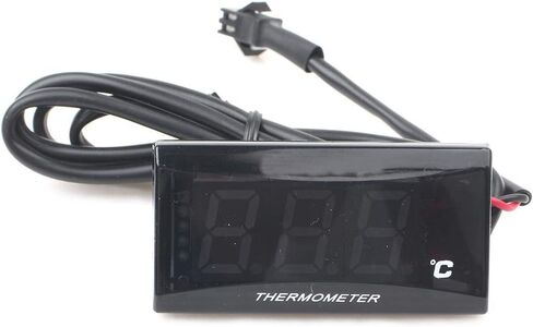 CNFANG4 دراجة نارية رقمية درجة حرارة الماء مقياس درجة حرارة مقياس الرطوبة مقياس درجة حرارة الرطوبة لمعظم الدراجات النارية 12 فولت ، الأزرق in Kuwait