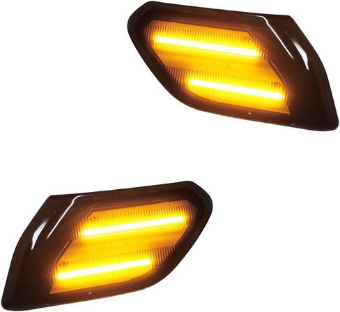 لعام 2018 2019 2020 2021 2022 2023 Jeep Wrangler JL & Gladiator JT Front Pumper Marker Lights Amber Lens Amber LED 68302120ab 68302119ab ، CH2551137 CH2550137 in Saudi Arabia