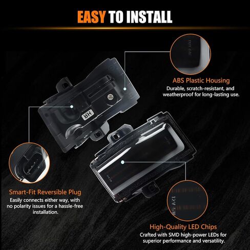 LED Seffelback Switchback Side-Side Mirror Running & Turn Lights for F150 F250 F350 F450 2017-2022 ، in Saudi Arabia
