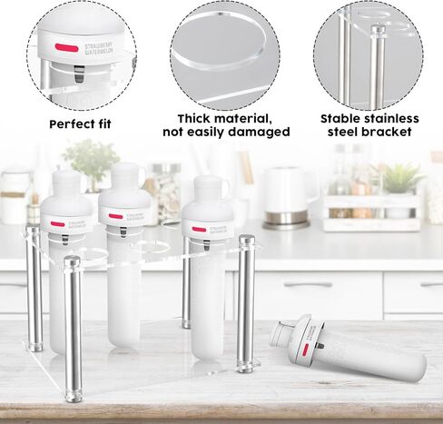 Rainmae Flavor Cartridge Holder for Cirkul, Contains 7 Flavor Cartridge Acrylic Storage Rack Organizer Round Support Shelf Accessories for Cirkul Flavors Cartridges, Fip Sip Stand Organizer Cartridge in Kuwait