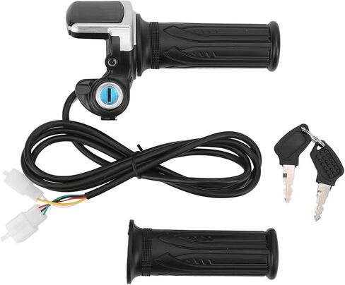 E Bike Throttle Grip Set, High Strength Electric Bike Throttle Grip Lock Key Set LED Indicator for Motorcycle Scooter 48V in Kuwait