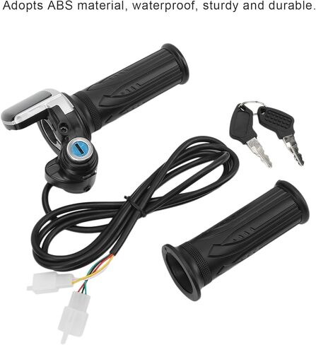 E Bike Throttle Grip Set, High Strength Electric Bike Throttle Grip Lock Key Set LED Indicator for Motorcycle Scooter 48V in Kuwait