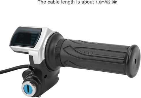 E Bike Throttle Grip Set, High Strength Electric Bike Throttle Grip Lock Key Set LED Indicator for Motorcycle Scooter 48V in Kuwait