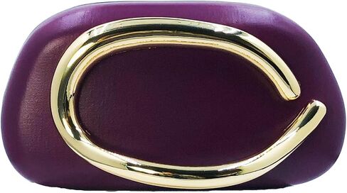 Boutique De FGG PU Leather Metal Clutches Women Formal Clutch Evening Bag Party Chain Shoulder Handbag Crossbody Purse,Mini in Saudi Arabia