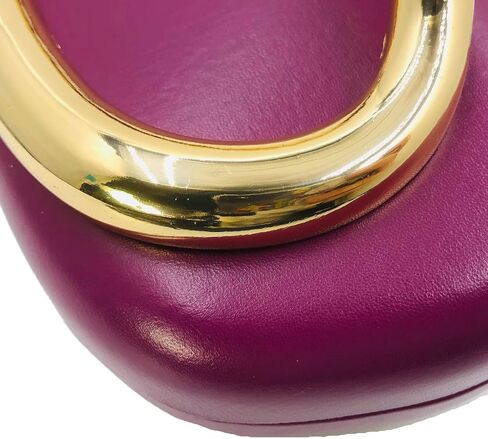 Boutique De FGG PU Leather Metal Clutches Women Formal Clutch Evening Bag Party Chain Shoulder Handbag Crossbody Purse,Mini in Saudi Arabia
