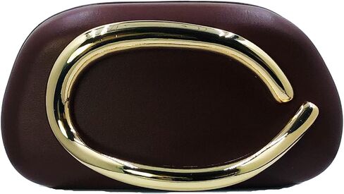 Boutique De FGG PU Leather Metal Clutches Women Formal Clutch Evening Bag Party Chain Shoulder Handbag Crossbody Purse,Mini in Saudi Arabia