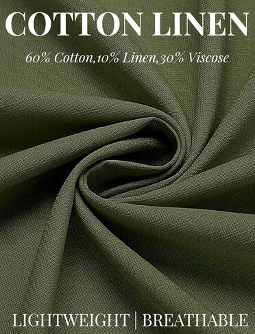 COOFANDY Men's Long Sleeve Button Down Shirts Casual Cotton Linen Shirts Summer Beach Shirt with Pocket in Saudi Arabia