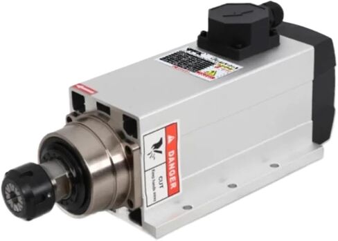 1pc Motor air-Cooled 1.5/2.2/3.5/4.5/6.0kw Ceramic Front end Steel Bearing ER20/ER25/ER32 Collect in Machine Tool(6kw 220v ER32) in Kuwait