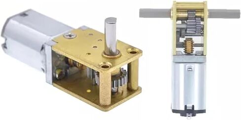 1pc DC3V 6V 12V N20-1218 Mini N20 Gear Motor Single/Dual/Long Shaft 4RPM-381RPM Slow Speed High WormAll Metal Gearbox Motor(F 95RPM-381RPM_Dual Shaft) in Kuwait