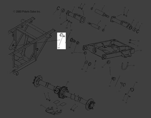 Polaris ATV Swingarm Pivot Bolt ، Part 5131697 ، Qty 1 in Saudi Arabia