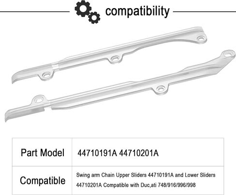 Swing Arm Chain Sliders العلوي 44710191A و Sliders السفلى 44710201A متوافق مع DUC ، ATI 748/916/996/998 in Saudi Arabia
