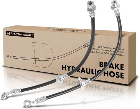 A-Premium Rear Driver and Passenger Brake Hydraulic Hose Compatible with Select Honda Models - Accord 1998 1999 2000 2001 2002 with Rear Disc Brakes - Replace# 01466S84W50(Pack of 2) in Saudi Arabia