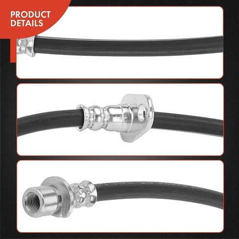 A-Premium Rear Driver and Passenger Brake Hydraulic Hose Compatible with Select Honda Models - Accord 1998 1999 2000 2001 2002 with Rear Disc Brakes - Replace# 01466S84W50(Pack of 2) in Saudi Arabia