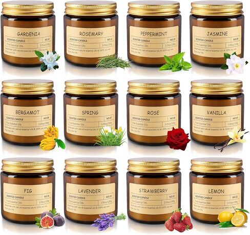 3 Wick Citronella Candles Outdoor,Natural Soy Wax Candles,4 x 12 oz,Scented Candles Outdoor & Indoor,for Yoga, Bath, Dating, Balcony, Garden in Saudi Arabia