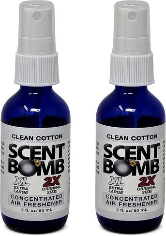 Scent Bomb Air Freshener Spray, Long-Lasting Odor Eliminator for Home & Car, Effective Deodorizer Spray for Kitchen, Bathroom, Fresh Room Spray & Smell Neutralizer, 2 oz, Clean Cotton in Saudi Arabia
