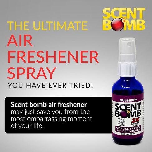 Scent Bomb Air Freshener Spray, Long-Lasting Odor Eliminator for Home & Car, Effective Deodorizer Spray for Kitchen, Bathroom, Fresh Room Spray & Smell Neutralizer, 2 oz, Clean Cotton in Saudi Arabia