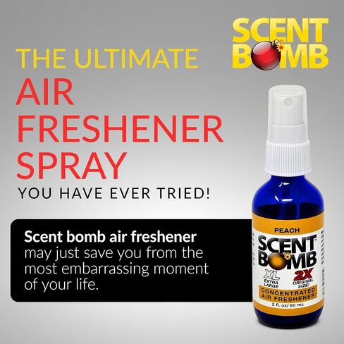 Scent Bomb Air Freshener Spray, Long-Lasting Odor Eliminator for Home & Car, Effective Deodorizer Spray for Kitchen, Bathroom, Fresh Room Spray & Smell Neutralizer, 2 oz, Clean Cotton in Saudi Arabia