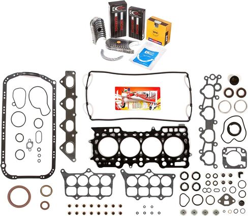 مجموعة محرك Rering Kit FSBRR4014 متوافقة مع 92-96 هوندا Prelude DoHC H23A1 مجموعة الحشية الكاملة ، محامل قضيب حجم قياسي ، حلقات مكبس الحجم القياسي in Kuwait