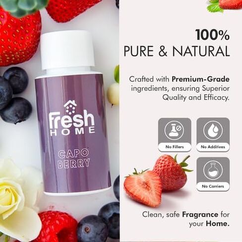 California Fresh Home Capo Berry Diffuser Oil - Natural Fragrance for Home Diffuser with Huckleberry, Blueberry, Strawberry, Orange & White Floral – 40ml in Saudi Arabia