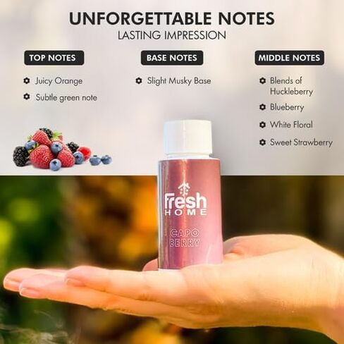 California Fresh Home Capo Berry Diffuser Oil - Natural Fragrance for Home Diffuser with Huckleberry, Blueberry, Strawberry, Orange & White Floral – 40ml in Saudi Arabia