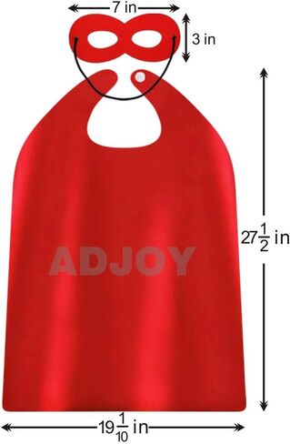 ADJOY Superhero Capes and Masks for Kids Birthday Party 7 Sets - DIY Dress Up Costumes - Bluk Pack (Black) in Kuwait