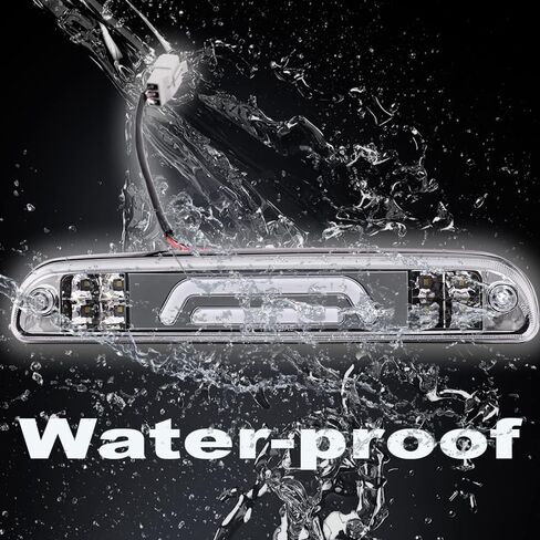 G-PLUS LED Third 3rd Brake Light High Mount Stop Light Fit For Ford F250 F350 F450 F550 Super Duty 99-16/Fit Ranger 93-11, Rear Cab Center Mount Tail Light, Clear lens Chrome Housing in Saudi Arabia