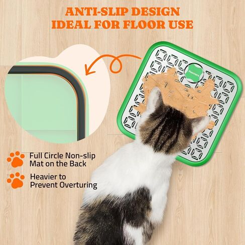 Stainless Steel Lick Mat for Dogs and Cats: Large Licking Mat for Small Large Dogs, Pet Lick Pad for Crate Boredom & Anxiety Reduce, Slow Feeding, Cat Slow Feeder Mat with Spatula, Scrubbing Brush in Kuwait
