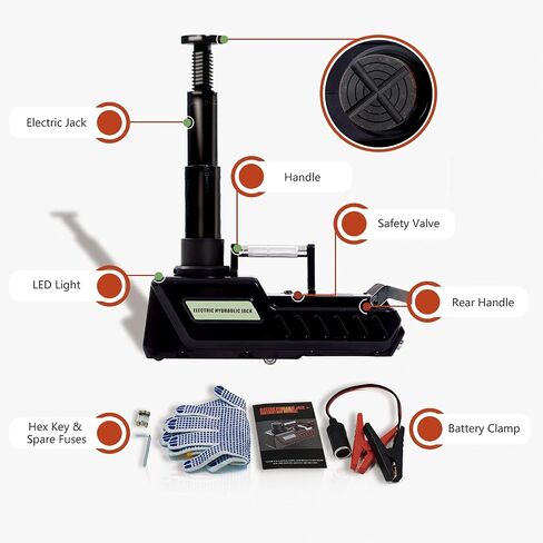 E-HEELP Car Jack Hydraulic 12V DC 33000lbs Heavy Duty Electric Jack Floor Jack with LED Display for Camper RV Truck Van Sedan SUV in Saudi Arabia