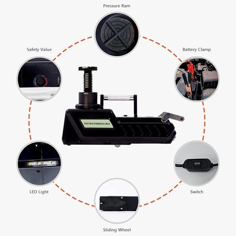 E-HEELP Car Jack Hydraulic 12V DC 33000lbs Heavy Duty Electric Jack Floor Jack with LED Display for Camper RV Truck Van Sedan SUV in Saudi Arabia