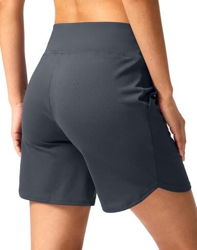G Gradual Women's Athletic Shorts 6" High Waisted Stretchy Bermuda Shorts for Women Quick Dry Summer Casual Shorts in Saudi Arabia